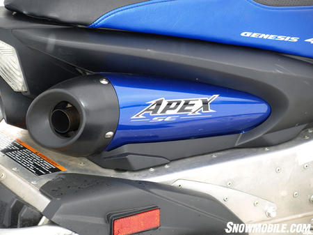2011 Yamaha Apex SE rear exhaust