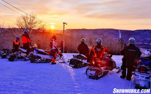 Algoma Snowmobiling Sunset