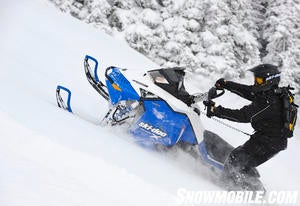 When it comes to deep powder, the Ski-Doo Summit X reigns with its 800 PowerTek twin and extra length 163-inch track.