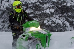 The biggest surprise of the day was how well the Arctic Cat M8000 worked despite the weight disadvantage of the snowmobile.  The 3 inch Power Claw really shined on this particular day.