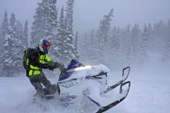 Our guide for the day, Troy Johnson of Lincoln County Customs of Alpine, WY, ensured that we had plenty of untracked snow for our evaluation.