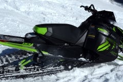 With Arctic Cat's mountain suspensions -- front and rear -- choice of tracks, PowerClaw or Backcountry X, the High Country XF 9000 is a perfectly-blended turbo crosser.