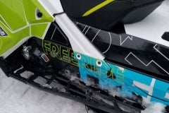 The Freeride's painted runningboards limit snow and ice flash freeze. Also the dump holes are large, to allow snow to drop through.