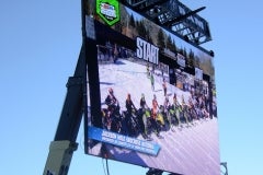 Two jumbotrons ensured race fans who lined the course had a close up view.