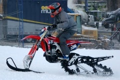 Snowbike racing is gaining in popularity, and here Jackson Hole Snocross National, participation was high.