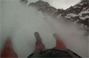 Snowmobile and Rider Fall Down a Mountain [Video]