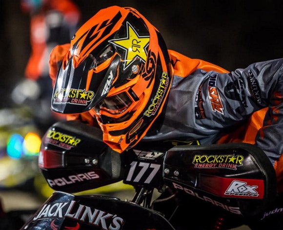 Pro Lite racer Jake Angove gets ready for the flag to drop. (Photo courtesy Snocross.com)