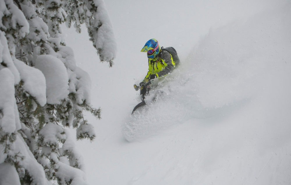 KLIM Timbersled Snowbike Action 1