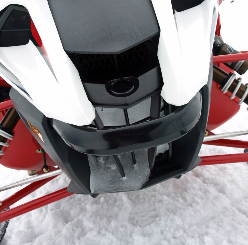 Ample air openings help maintain cooling and direct cold air to the turbo intake.