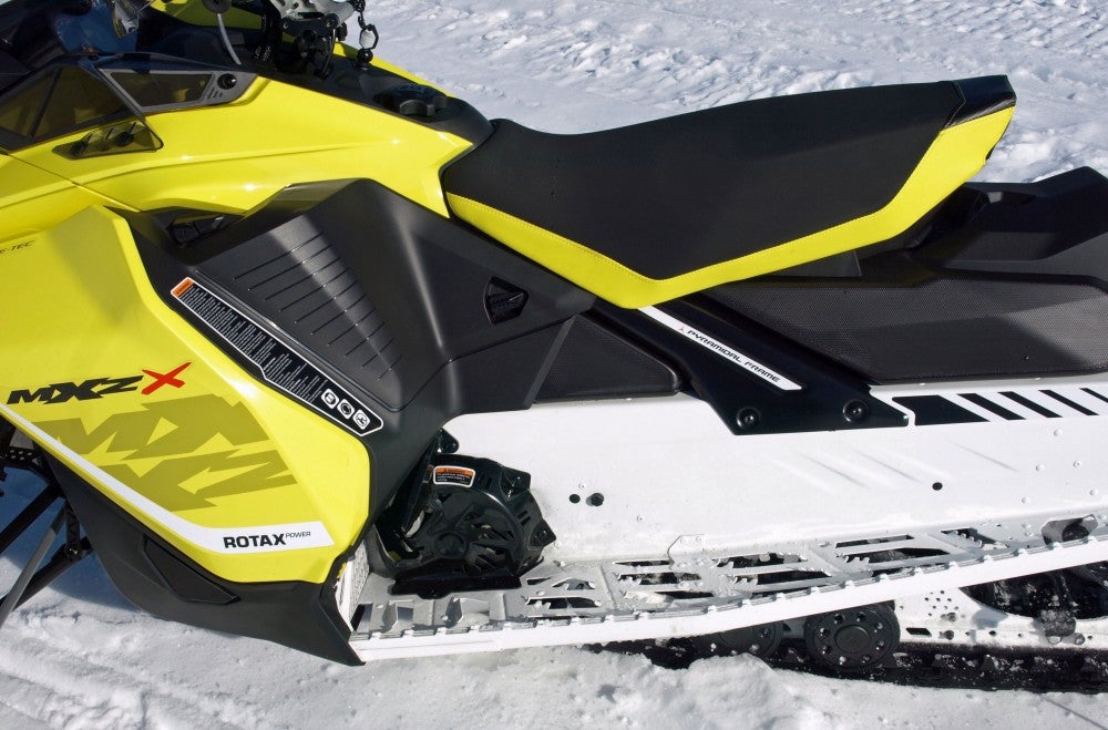 Ski-Doo’s Gen-4 platform features an “open” toe hold, but there will be ample options available that allow you to customize “locking” into the sled.