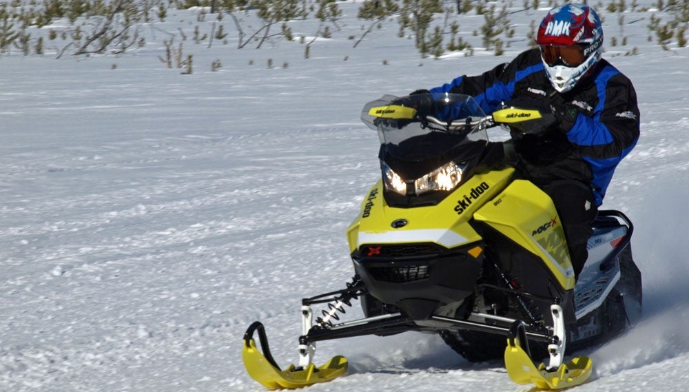 2017 Ski-Doo MXZ X 850 Action Cornering