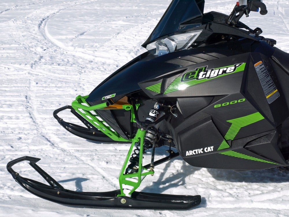 Although Arctic Cat has utilized partnerships with Yamaha, Kymco and Suzuki, the C-TEC2 600cc twin was designed and manufactured in house and used to power a variety of 2017 Cat models like this El Tigre. 