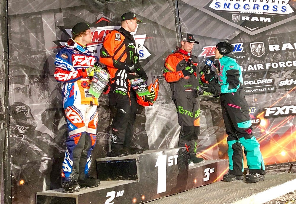 Jackson Hole Pro Snocross Podium