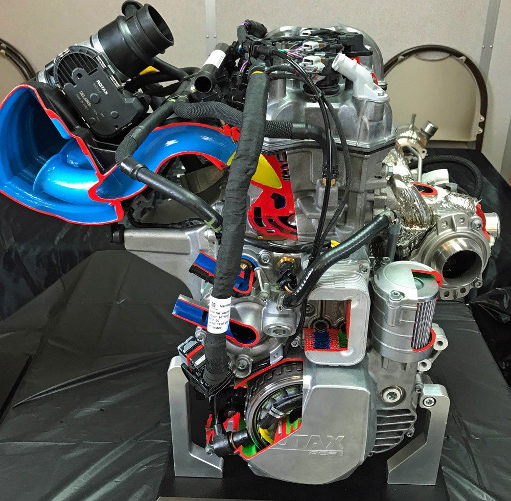 Rotax 900 ACE Turbo Cutaway Side