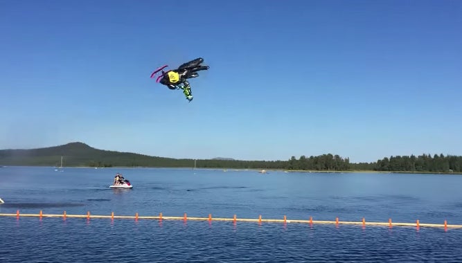 World's First Snowmobile Back Flip on Water + Video - Snowmobile.com