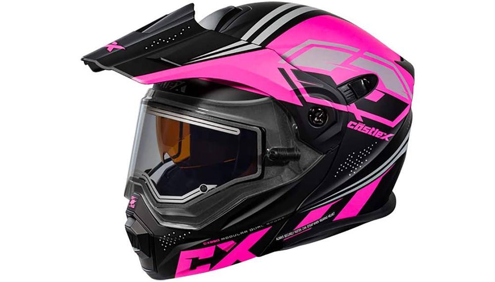 GMAX GM-11 Pink Ribbon Riders Snowmobile Helmet