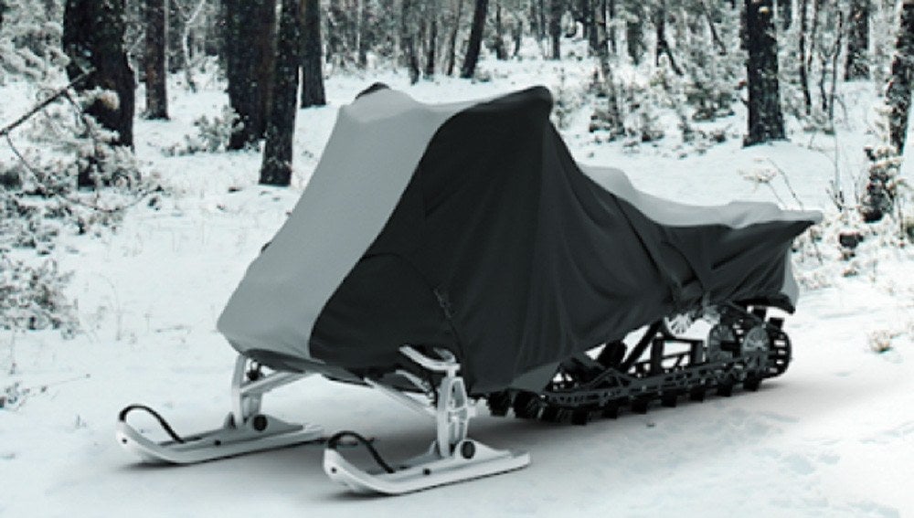 Made of extra-thick 600 denier fabric, the Weatherproof Shield Snowmobile Cover from CarCovers.com provides excellent durability, making it one of the best snowmobile covers out there.