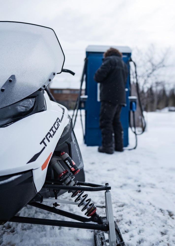 Taiga plans to install charging stations. Eventually there will be access on many more trails.