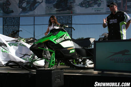 The most significant change to the 2009 Arctic Cat Sno Pro 600 resides under the hood. The new 600 mill has a new crankcase, cylinders, port timing and many other changes.