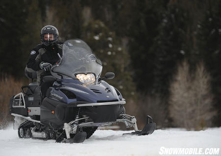 A-arm suspension gives the Yamaha RS Viking Professional its nimble handling.