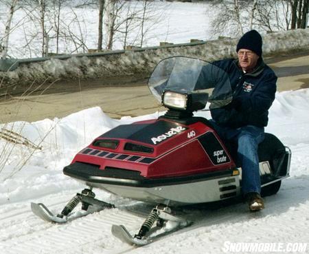 Former New Hampshire Alouette dealer George Burdick shown with his 1974 Super Brute.