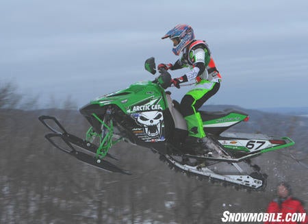 Arctic Cat's Ryan Simons had his best Duluth Snocross ever, taking second in Pro Open and third in Pro Super Stock.