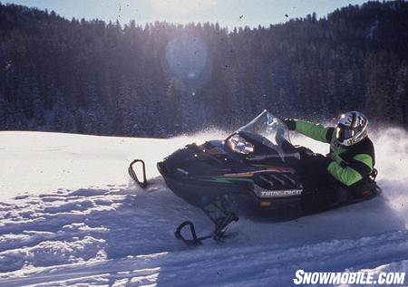 With 172 horses the Thundercat powered its way through deep snow.