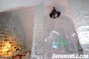 The Ice Hotel at Sainte-Catherine-de-laJacques-Cartier, west of Québec City.