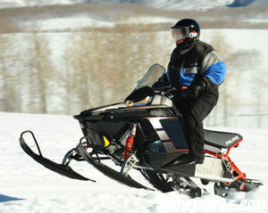 Editor Jerry Bassett grabs air on his Rush test ride.