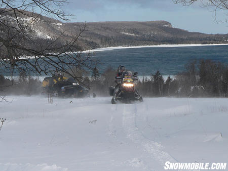 Riding the escarpment on the Bruce Peninsula.