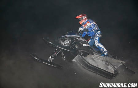 Iain Hayden charges from the back of the pack to a 10th place finish in the Pro Open final.