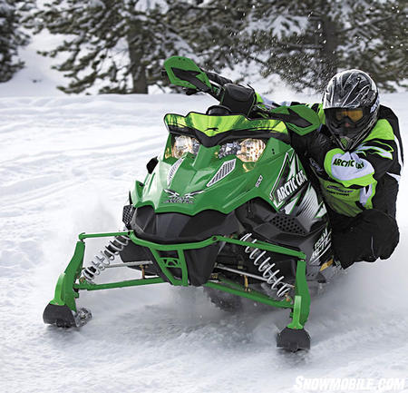 New for 2010, the Sno Pro 500 can race one day and trail ride the next.
