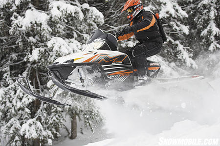 Powder riding is about maximum power and minimum weight like you get in Cat’s M 1000.