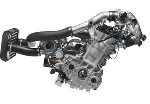 Turbocharging makes the 1056cc twin a 177-hp power monster.