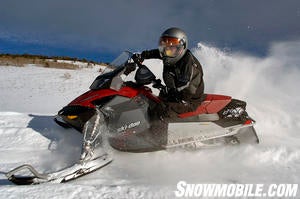 The GSX lets you cruise groomed trails with the option of enjoying the action on tight trails.