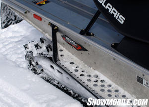 The RMK floorboard helps evacuate snow for strong running in powder.