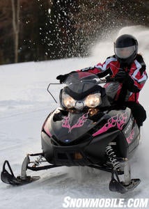 Polaris dealers can apply these pink graphics to Shift.