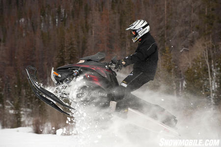 The powder prowess of the Nytro MTX SE 162 meant Yamaha could drop its heavier Apex mountain version.