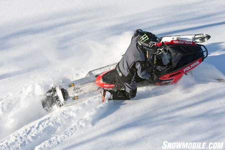 Polaris’ Cleanfire 800 will have more than 40-pounds less to pull through the deep snow.