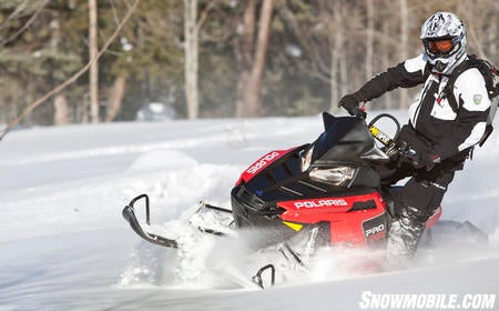 Adjustable ski stance and new rear suspension makes the 2011 800 Pro-RMK more flickable for powder running.