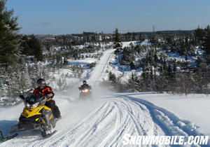 Many northern Ontario trails are on old logging roads.