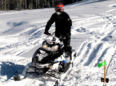 Kobi Stevens of Northstar's Ultimate Outdoors in Preston, Idaho, goes through the timing lights on the hillcross course.