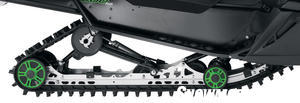 Arctic Cat slide-action rear suspension combines torsion springs with Fox Zero Pro shocks.