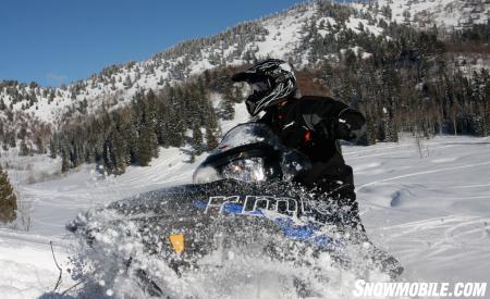 The 700 RMK is a great all-around sled. It sidehills easily, it is fun in the trees and in the open, or on the trail. 