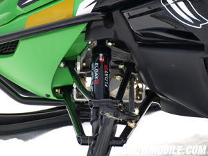Arctic Cat’s Sno Pro package adds Fox’ latest FLOAT2 shocks to control the front end.