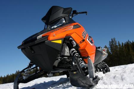 The new 2011 Polaris Assault Switchback in optional orange.