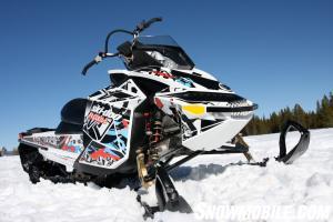 The Ski-Doo Freeride offers the owner 1 of 10 graphics packages to personalize his ride.