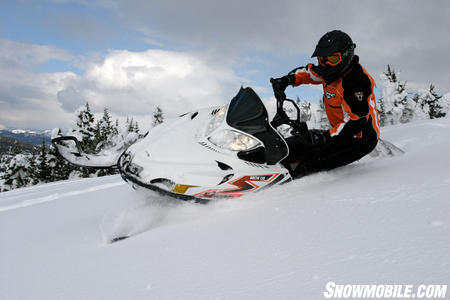 The 2010 M8 even in its 6th year remains one of the user-friendliest snowmobiles on the snow.