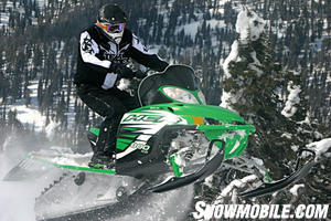 The HCR with its standard Power Claw track makes it one of the best sleds on any mountain.