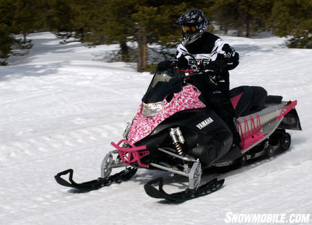 It may be called camouflage, but Yamaha’s pink version can’t hide anywhere. It does highlight the wide range of accessories available for the XTX.